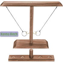 One size Triumph Outdoor Hook and Ring Game Wood Finish 