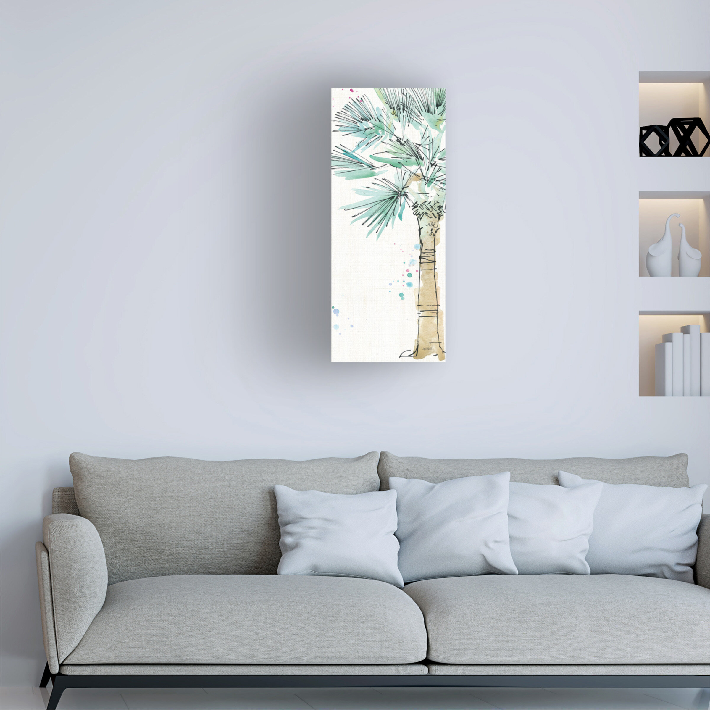 Global Gallery Anne Tavoletti Palm Passion VII no Words Giclee Stretched Canvas Artwork 12 x 30