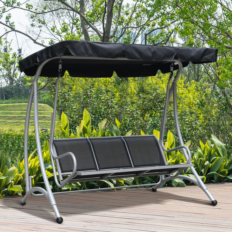 three seater garden swing