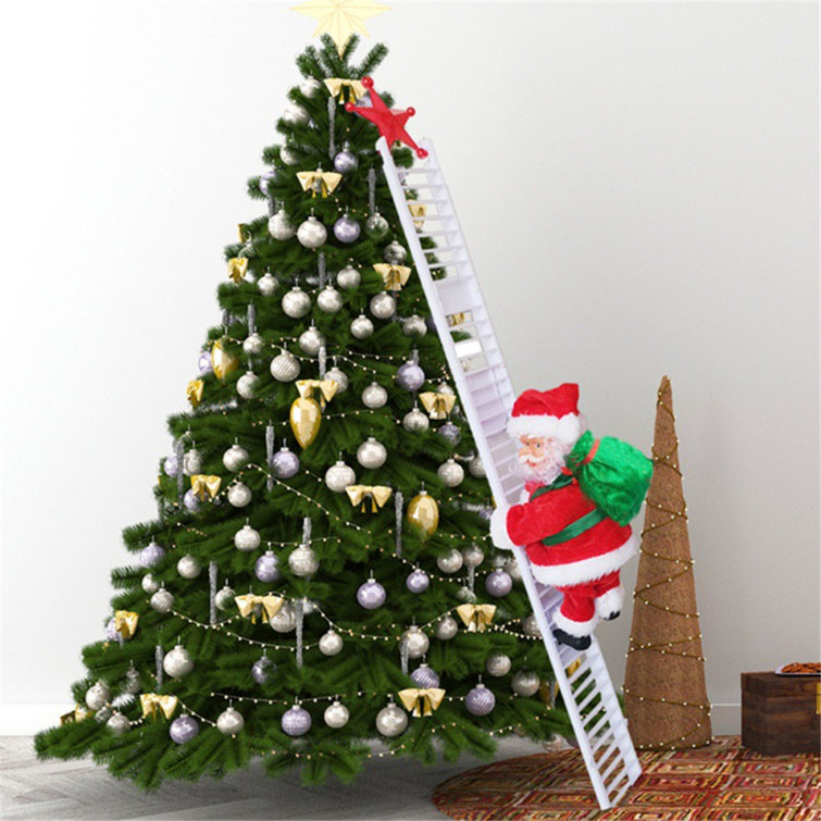Electric Christmas 2022 The Holiday Aisle® 2022 Christmas Decoration Electric Climbing Ladder Santa  Claus For Home Christmas Tree Hanging Ornaments Festival Gifts Toy | Wayfair