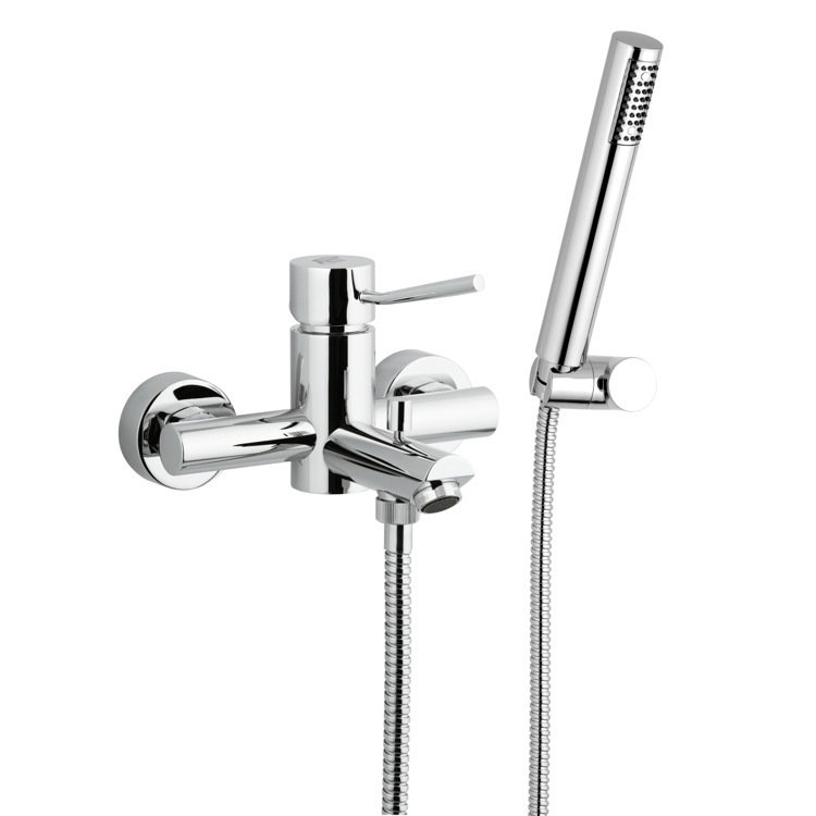 Remer By Nameek S Single Handle Wall Mounted Tub Spout With Diverter And Handshower Reviews Wayfair