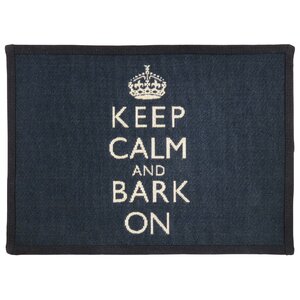 Keep Calm and Bark Tapestry Pet Mat