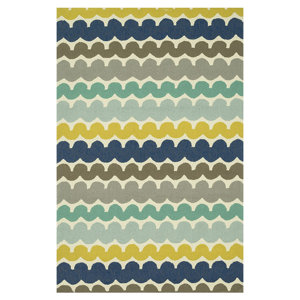 Ventura Hand-Hooked Blue/Gray Indoor/Outdoor Area Rug