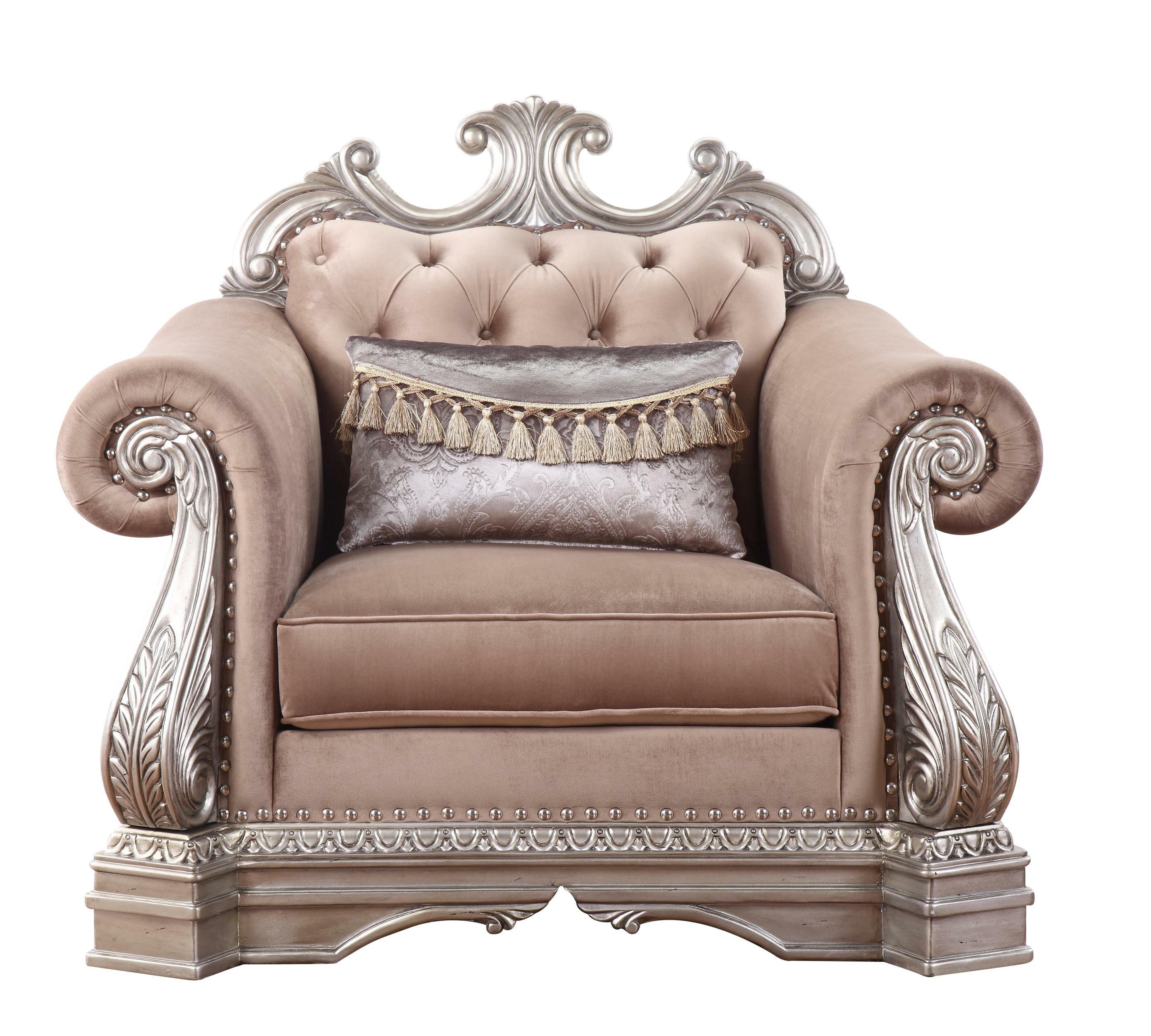 Astoria Grand Hollaway 48 Wide Tufted Velvet Chair And A Half