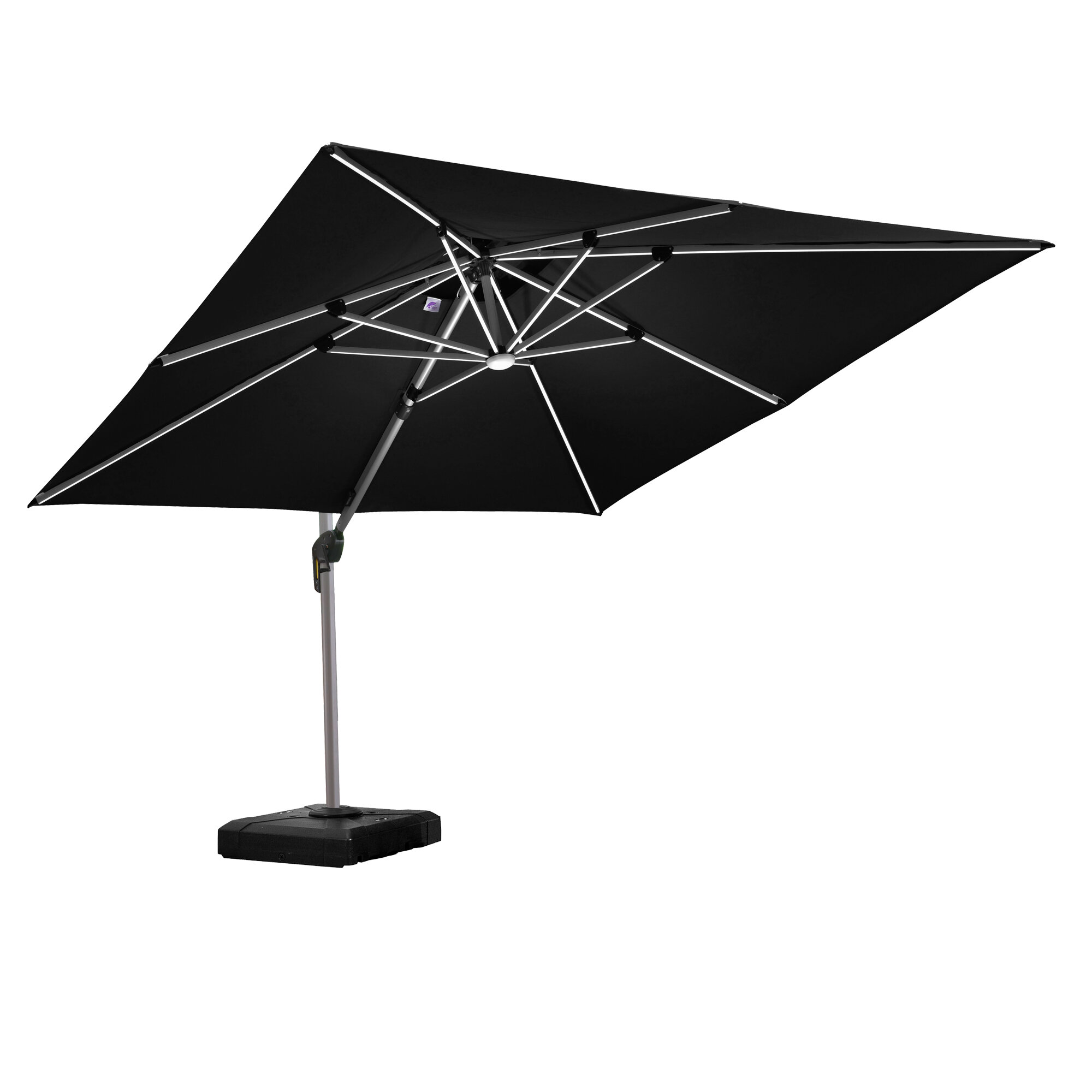 purple leaf cantilever umbrella