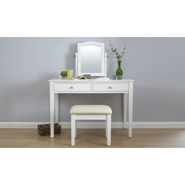 Riley Ave. Andre Dressing Table Set with Mirror & Reviews | Wayfair ... Riley Ave. Andre Dressing Table Set with Mirror & Reviews | Wayfair ...