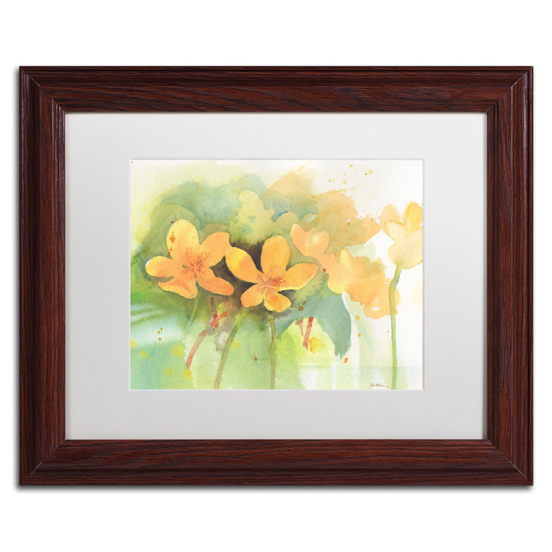 Trademark Art Marigold Moment By Sheila Golden Framed Painting Print Wayfair