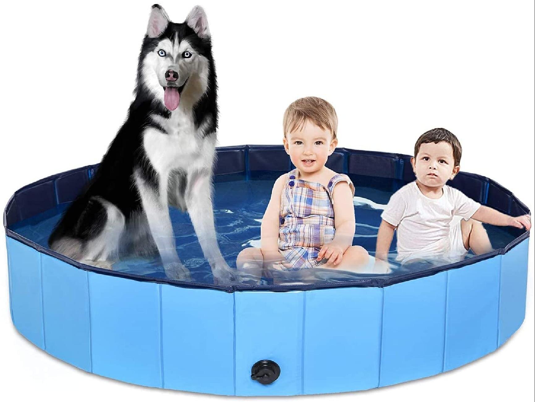 Cherishly Pet Dog Pool Dog Cat Bathing Tub Foldable Sponge Cool Bathtub Indoor Cat Dog Pet Bathing Swimming Pool Tub