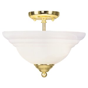 Brunette 2-Light Semi Flush Mount