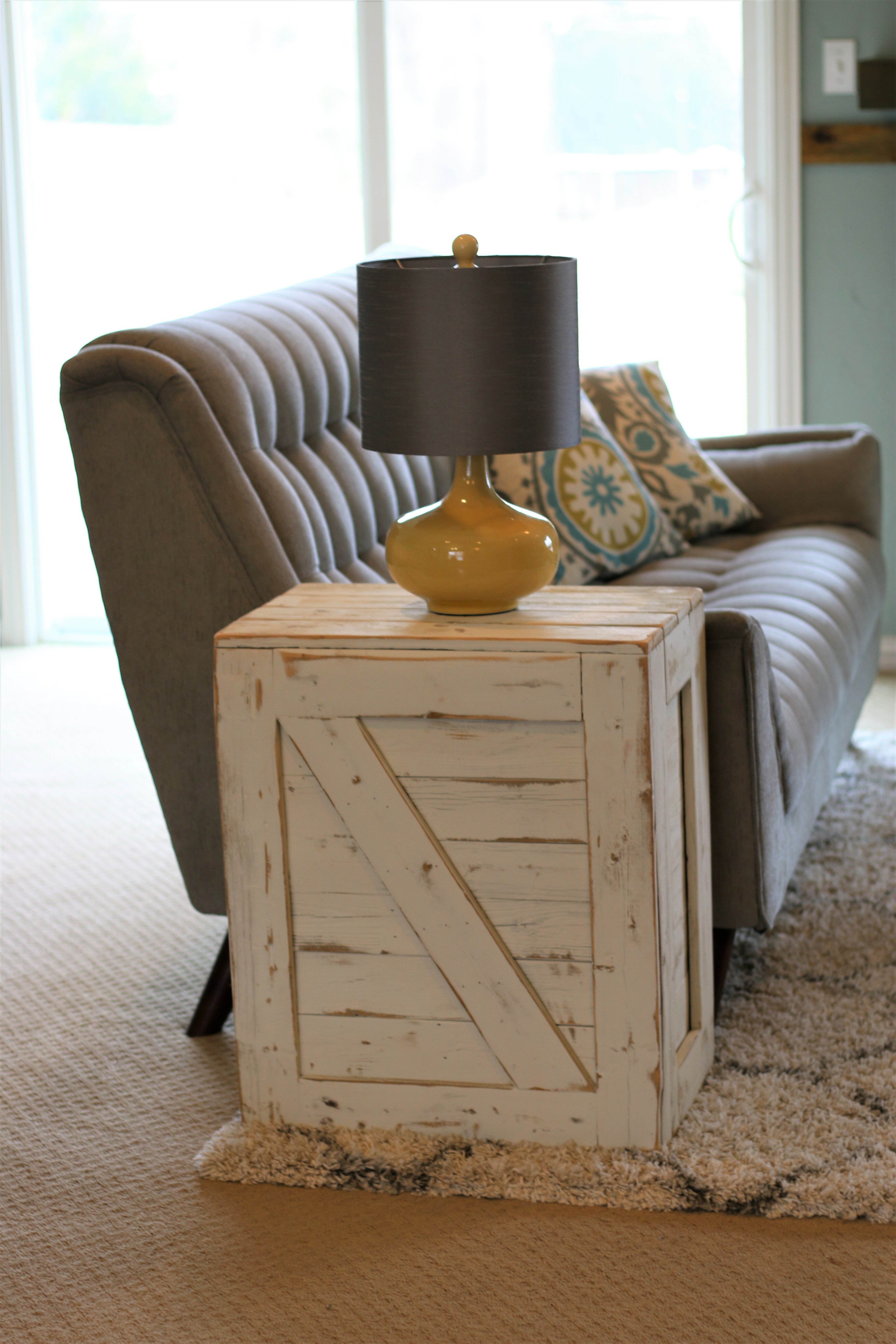 crate and end table