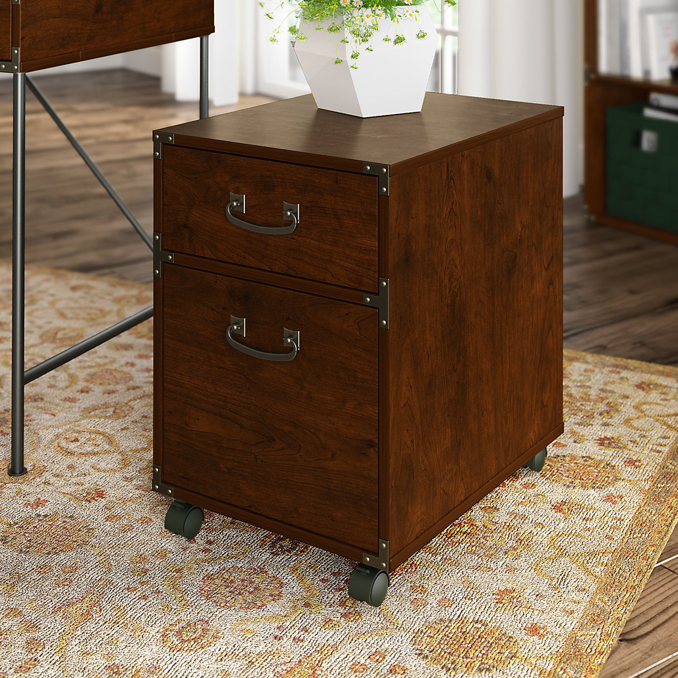 Kathy Ireland Home By Bush Furniture Ironworks 2 Drawer Pedestal