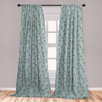 East Urban Home Ambesonne Vintage Curtains Floral Rustic