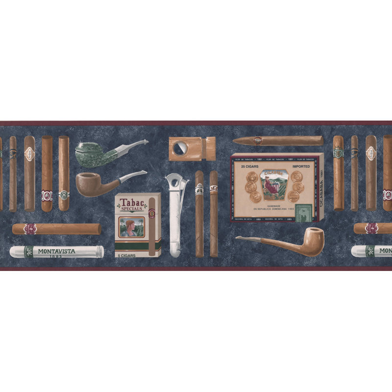 Winston Porter Dunning Vintage Cigars Pipes Cutters Design 15 L X 9 W Wallpaper Border Wayfair Winston Porter Dunning Vintage Cigars Pipes Cutters Design 15 L X 9 W Wallpaper Border Wayfair