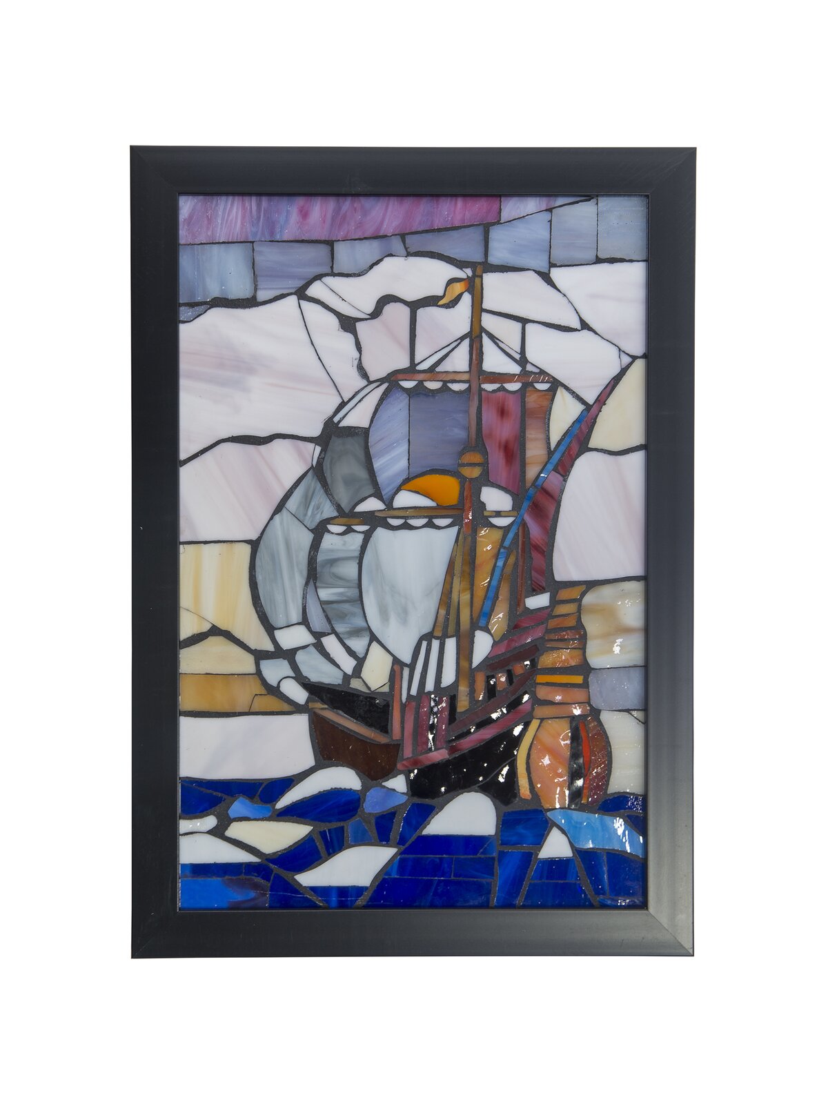Stained Glass Wall Art - Sailboat Mosaic Art Glass Wall Décor