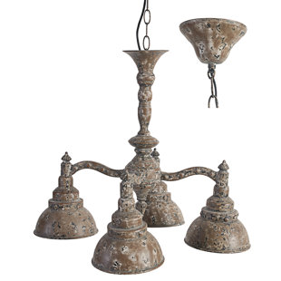 Go to store & view more images 4-Light Shaded Chandelier by A&B Home