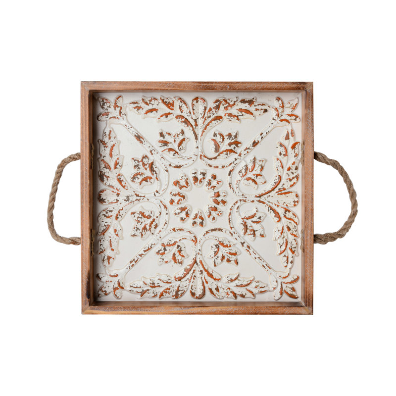 Arzola Tile Embossed Ottoman Tray Reviews Joss Main