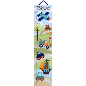 Personalized Patchwork Transportation Growth Chart