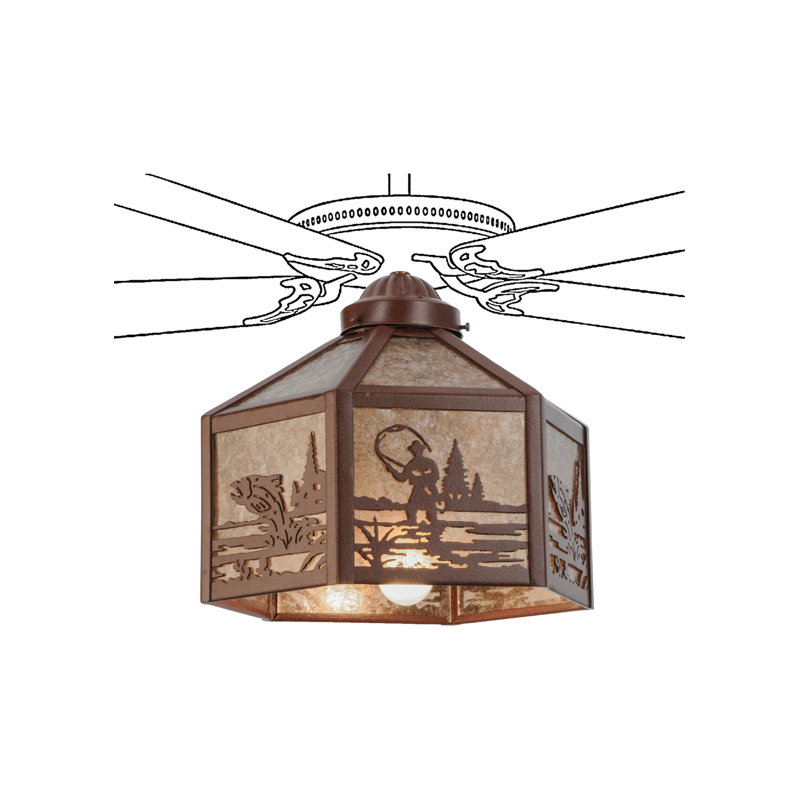 Loon Peak Fisherman 1 Light Bowl Ceiling Fan Light Kit Wayfair