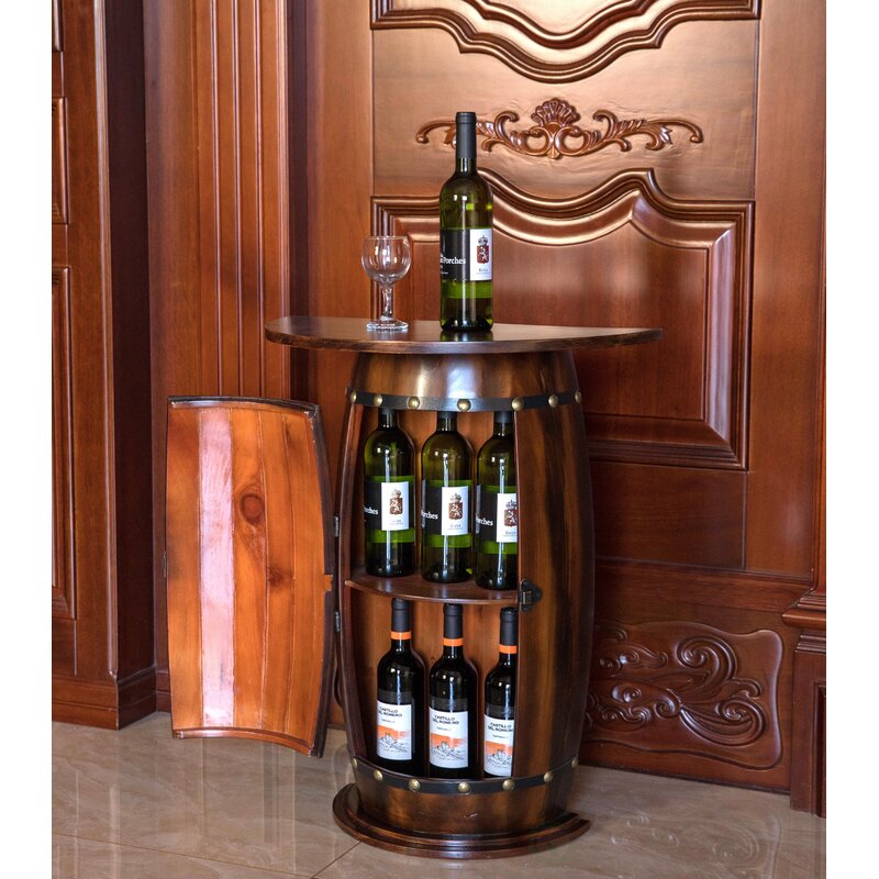 Fleur De Lis Living Reigate Barrel Console Bar Cabinet & Reviews | Wayfair