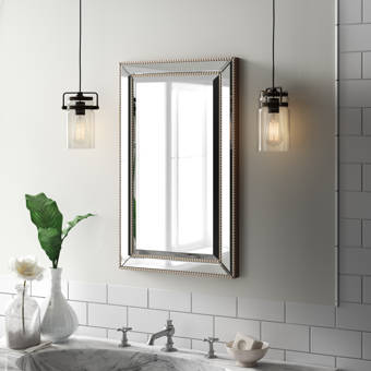 Greyleigh Weslaco Beaded Recessed Framed 1 Door Medicine Cabinet With 3 Adjustable Shelves Reviews Wayfair Ca