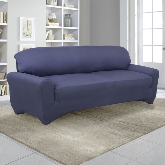 Serta Stretch Fit Box Cushion Sofa Slipcover Reviews Wayfair Stretch Fit Box Cushion Sofa Slipcover