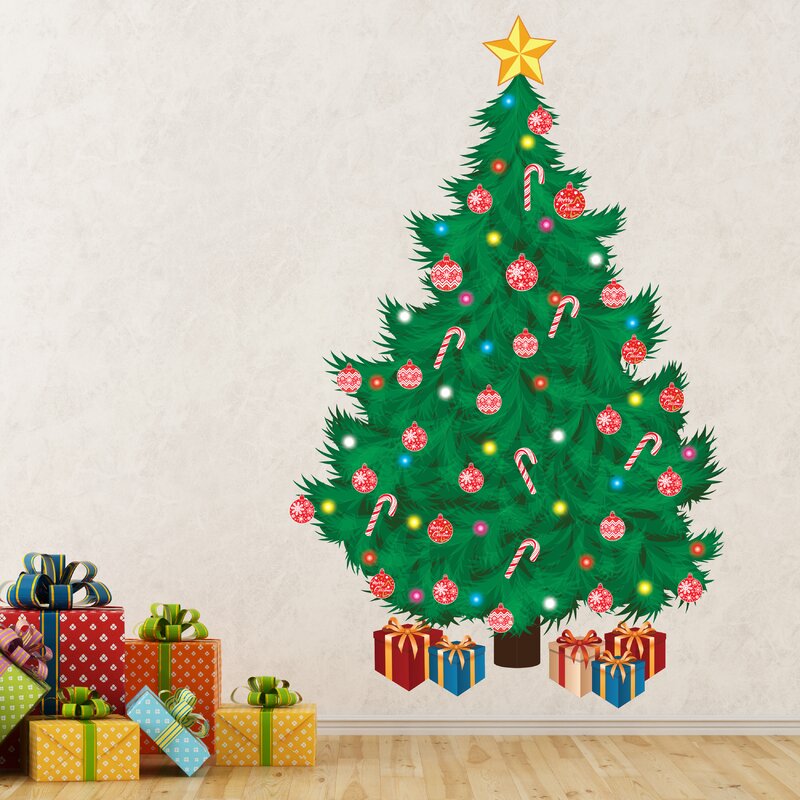 Traditional Christmas Tree Wall Sticker