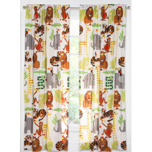 Jungle Nursery Curtains Wayfair Crayola Jungle Love Single Curtain Panel