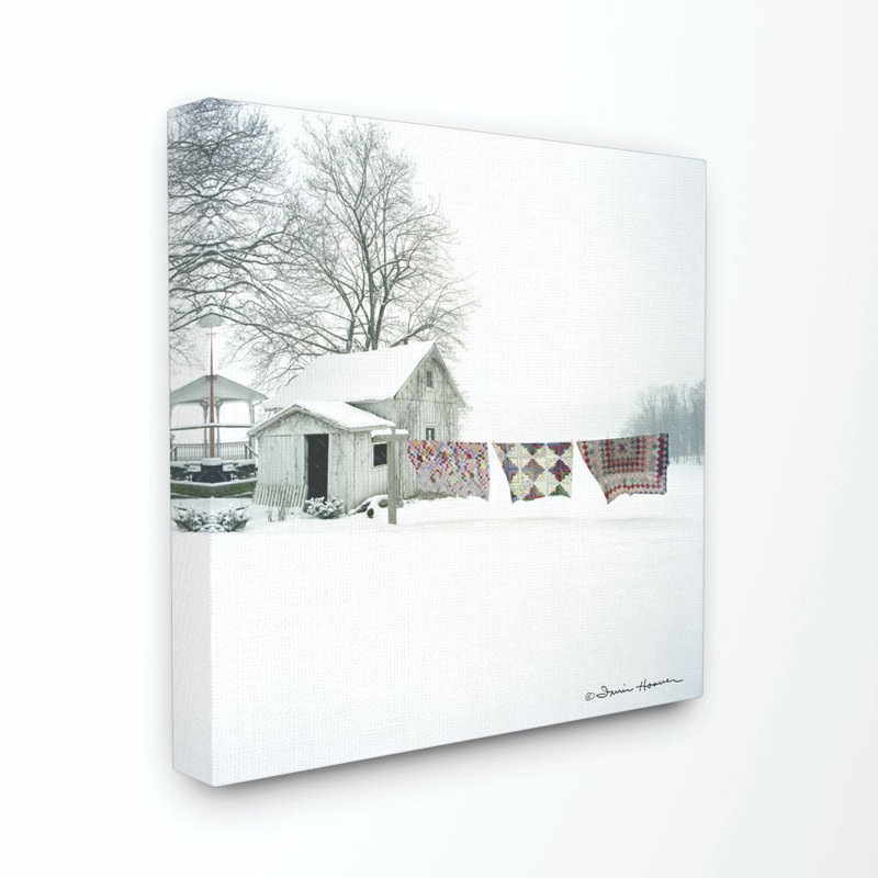 Gracie Oaks 'Winter Snow Shed Clothesline Blankets' by ...