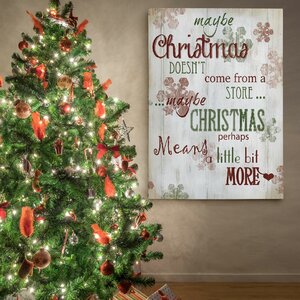 'Christmas Means More Type' Photographic Print on Wrapped Canvas