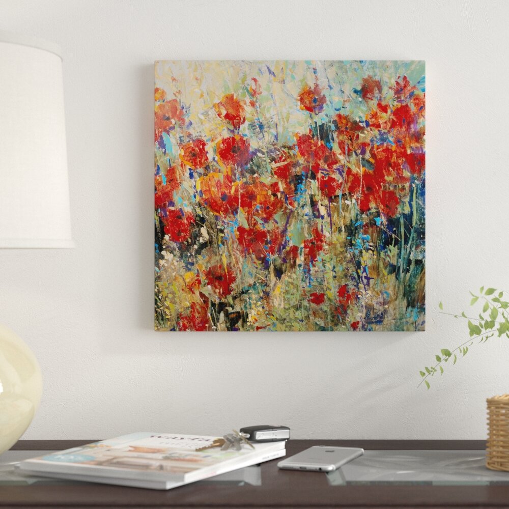Winston Porter Red Poppy Field II by Timothy O' Toole - Print on Canvas ...