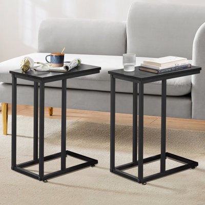 Auxter C Shaped End Table TV Tray Set