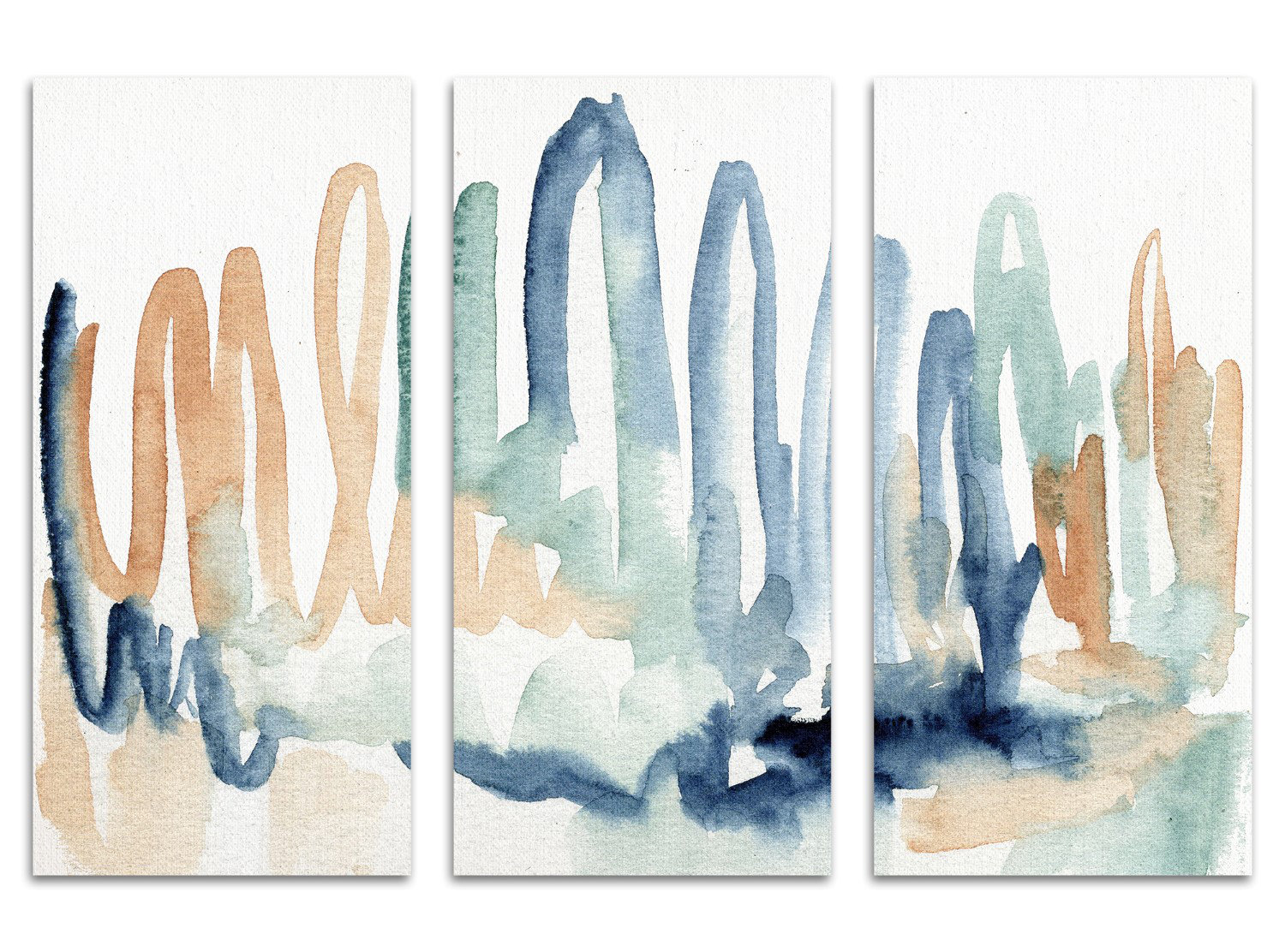 Ivy Bronx Seaglass Thoughts Triptych Print Multi Piece Image On Canvas Wayfair