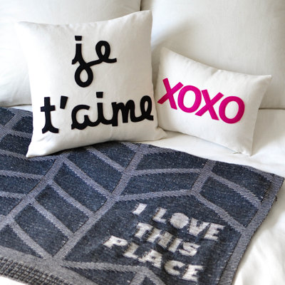 Alexandra Ferguson I Love This Place Throw Blanket Color Charcoal