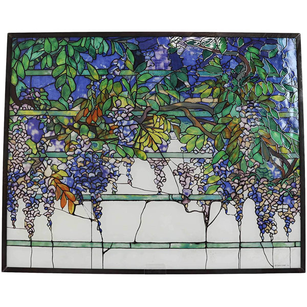 Canora Grey Ebros Louis Comfort Tiffany Laurelton Hall's Transom Windows Wisteria Blossoms ...