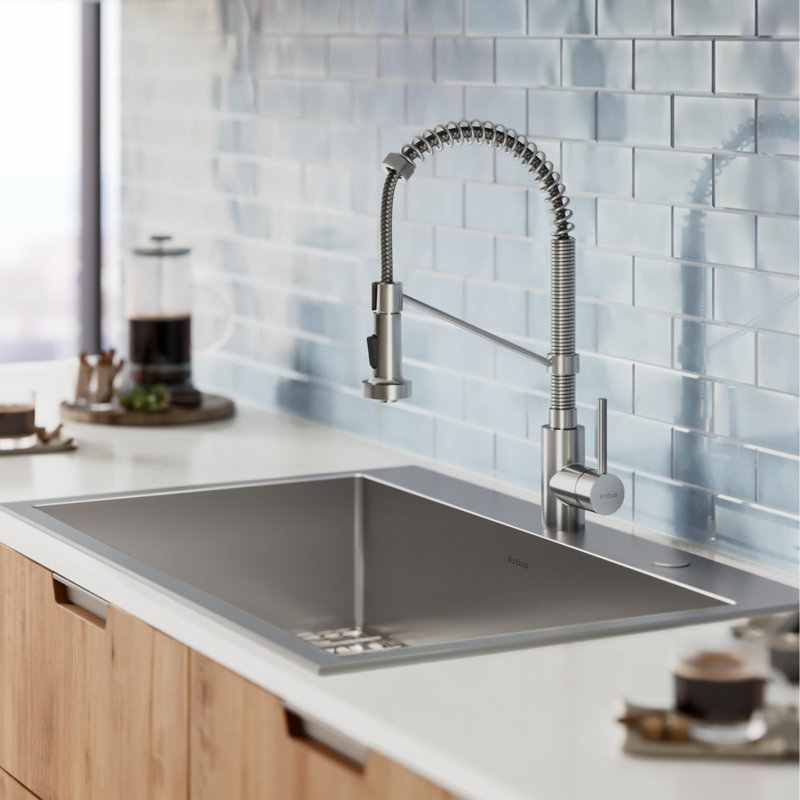 Kraus Stark Pull Down Commercial Combo 33 L X 22 W Kitchen Sink