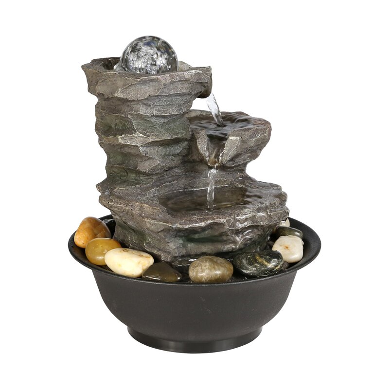 wanme Resin Crystal Ball Fountain with LED Light | Wayfair