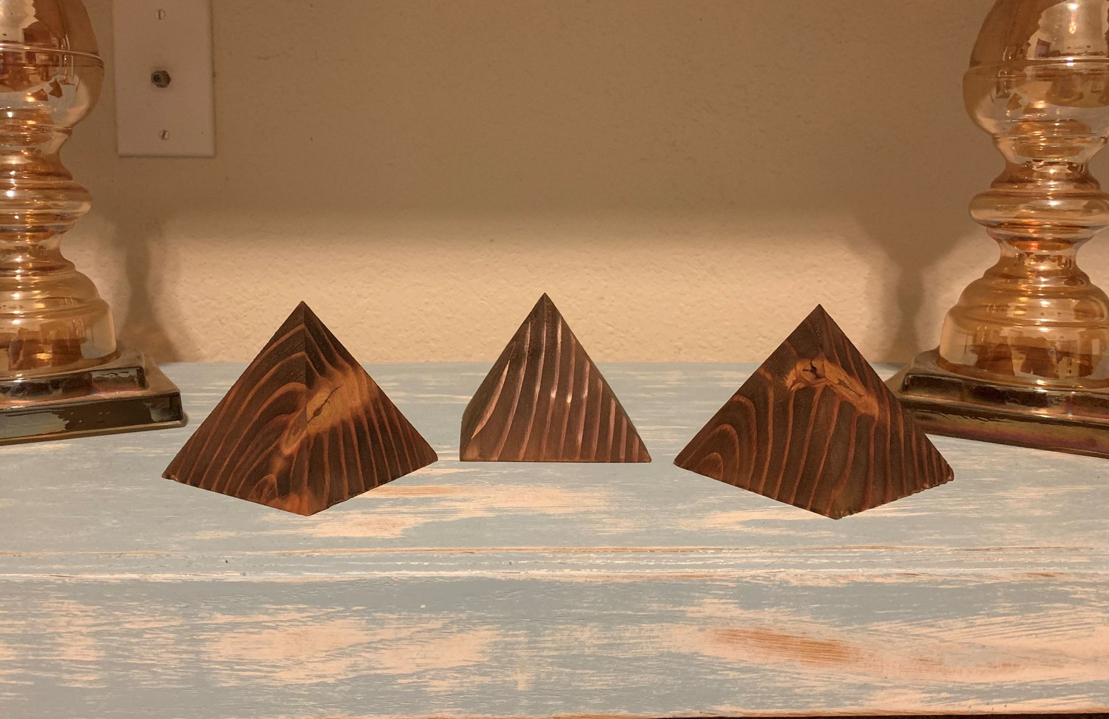 wooden pyramid blocks