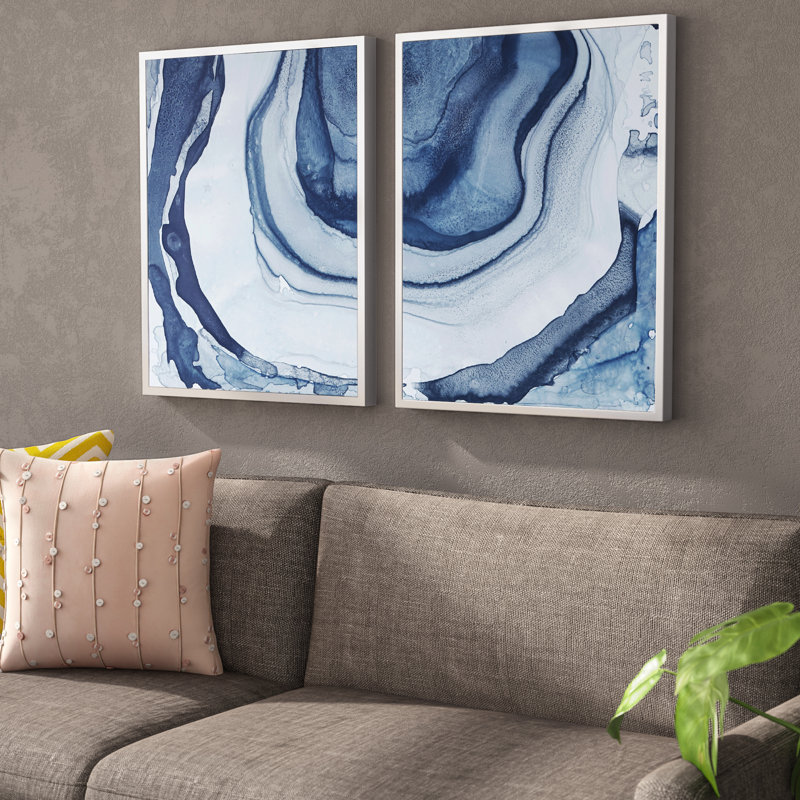 Ivy Bronx Ethereal 2 Piece Picture Frame Painting Print Set On Canvas Reviews Wayfair