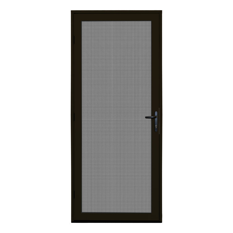 titan security doors meshtec single surface mount ultimate security aluminum screen door wayfair