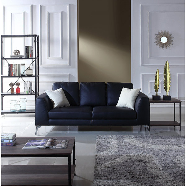 Plush Leather Sofa Wayfair Ca