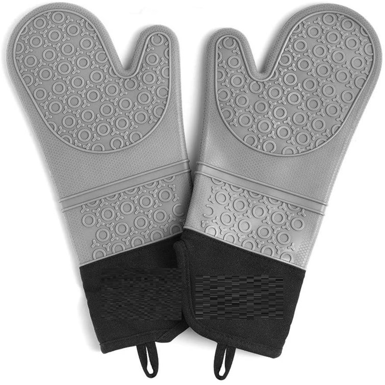 Kitchen Silicon Glove Baking BBQ Mitt Oven Pot Holder Heat Resistant Grip Gloves 