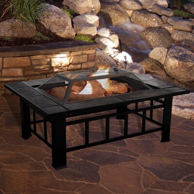 Millwood Pines Jahn Steel Wood Burning Fire Pit Table Reviews