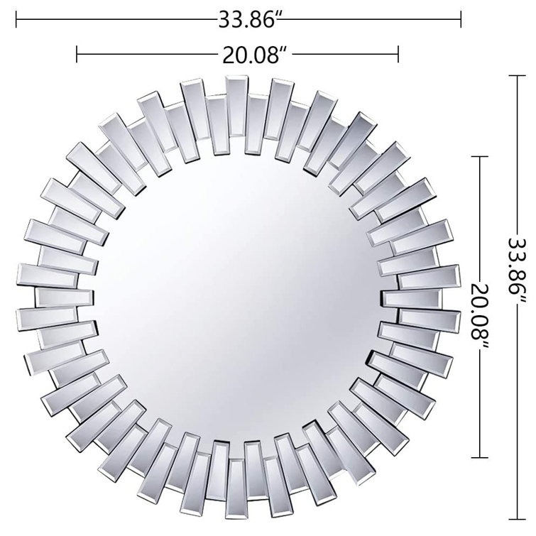 Bedroom Chende Round Mirror Wall Decor Foyer 32'' Large Decorative Mirror with Beveled Glass Frame Modern Accent Mirror for Living Room Bedroom Chende Round Mirror Wall Decor Foyer 32'' Large Decorative Mirror with Beveled Glass Frame Modern Accent Mirror for Living Room
