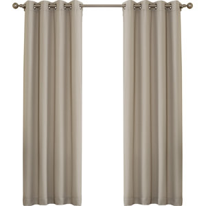 Esther Chevron Chevron Room Darkening Thermal Grommet Single Curtain Panel