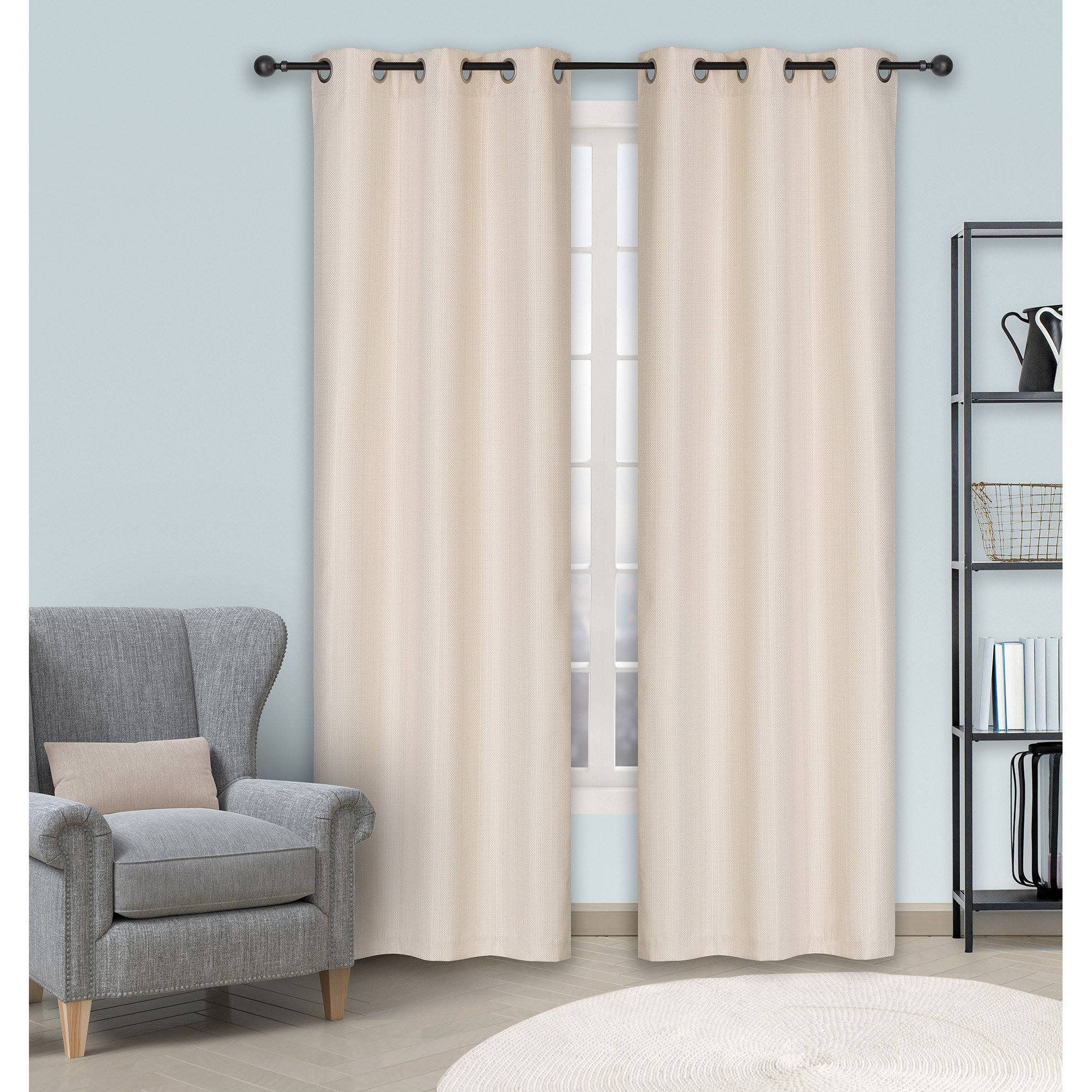 Winston Porter Miera Solid Room Darkening Thermal Grommet Curtain