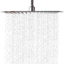 Details about   20 Inch LED Ultra Thin Chrome Shower Head Square Rainfall Spout Valve Mixer Tap 