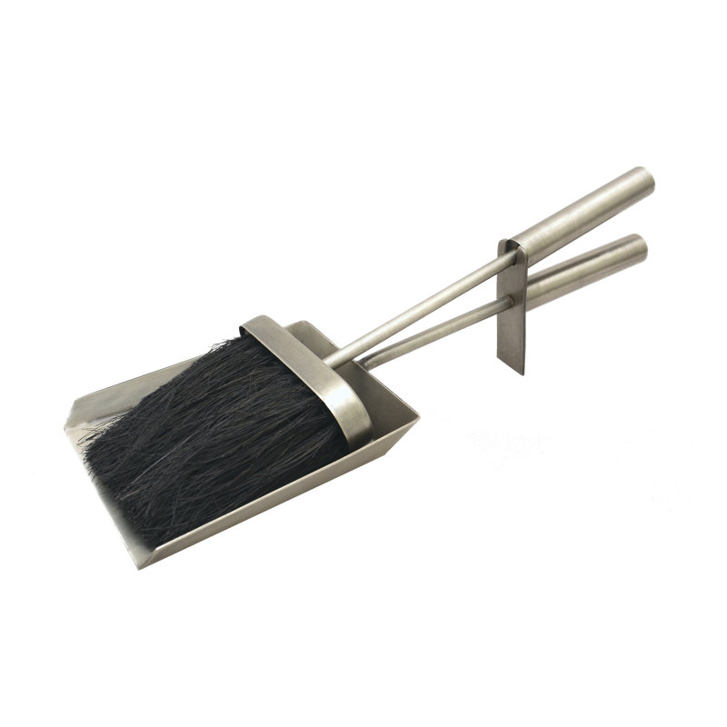 Symple Stuff Pewter 2 Piece Cast Iron Fireplace Tool Set Wayfair