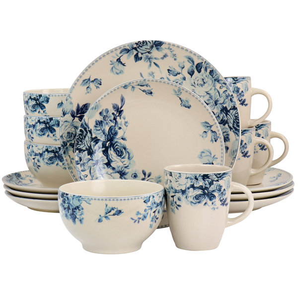 Elama Stoneware Dinnerware - Set of 16 & Reviews | Wayfair