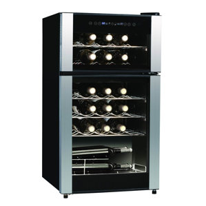29 Bottle Dual Zone Freestanding Wine Cooler by Koolatron