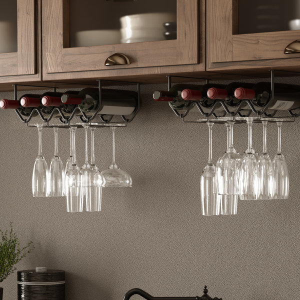Kitchen Cabinet Wine Glass Rack /& Stackable Under Cabinet Wine Glass Racks